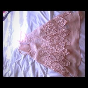 Light pink halter top! Lacey and sheer!